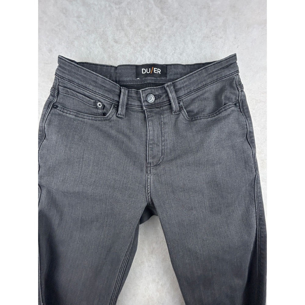 DUER L2X Slim Fit Jeans Mens 30x34 Coolmax Performance Gray - Picture 3 of 16